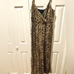 Leopard Print palazzo  jumper / jumpsuit size M